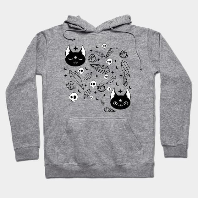 Cats, Crystals, Skulls and Stars oh my! Hoodie by The3rdMeow